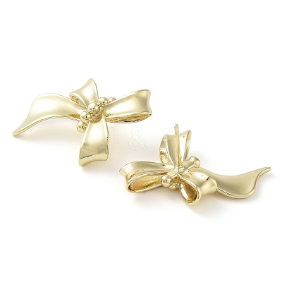 Brass Studs Earrings EJEW-K276-06A-G-1