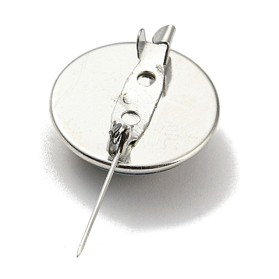 Round Glass Brooches FIND-Q096-01E-1