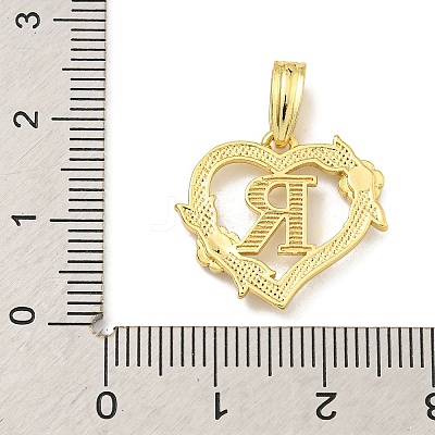 Heart Brass Pendants KK-I714-04G-R-1