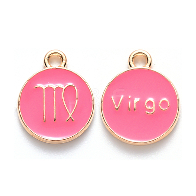 Alloy Enamel Pendants X-ENAM-S124-01B-03B-1