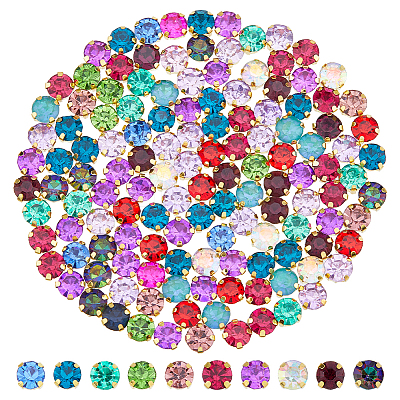 480pcs Glass Sew on Rhinestone FIND-HS0001-62B-1