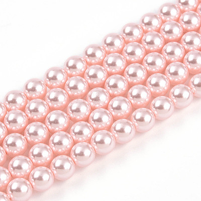 Baking Paint Pearlized Glass Pearl Bead Strands HY-N002-5mm-A10-1