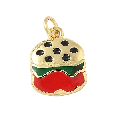 Brass Enamel Charms KK-C110-14C-01G-1