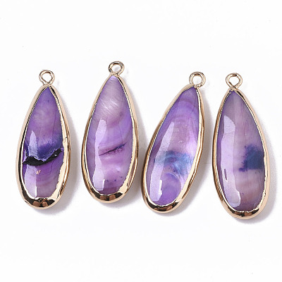 Natural Freshwater Shell Pendants X-SHEL-R047-03C-1