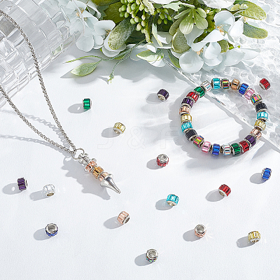120Pcs Glass European Beads GPDL-PA0001-01-1