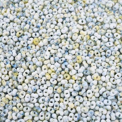 Two Tone Baking Paint Glass Seed Beads SEED-C003-01N-1
