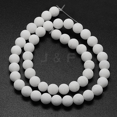 Natural White Jade Beads Strands G-D695-10mm-1