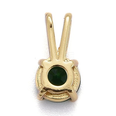 Brass Micro Pave Cubic Zirconia Pendants KK-P192-04-G05-1