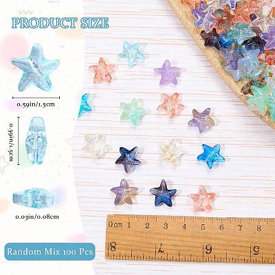 100Pcs Transparent Glass Beads GLAA-SZ0002-45-1