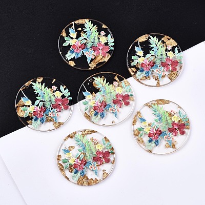 Transparent Epoxy Resin Pendants X-KY-S163-138-1