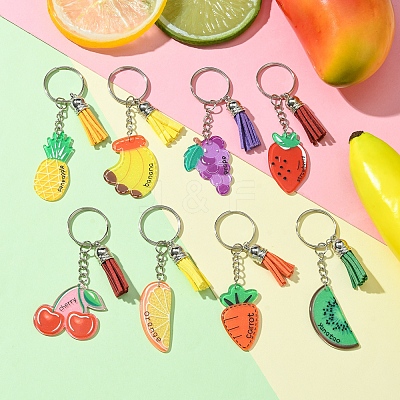 DIY Fruit Acrylic Keychain Making Kits DIY-FS0006-80-1