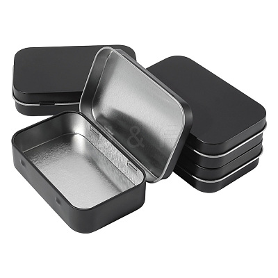 4Pcs Iron Jewelry Storage Boxes with Hinged Lid CON-SP0001-20A-1