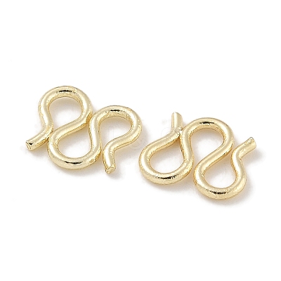 Brass S-Hook Clasps KK-P284-12G-02-1
