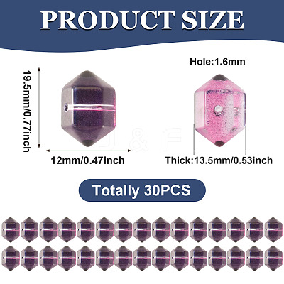 30Pcs Transparent Handmade Lampwork Beads LAMP-TADJ0001-12G-1