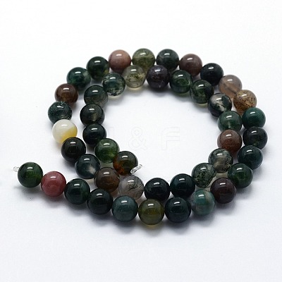 Natural Indian Agate Beads Strands G-I199-05-4mm-1