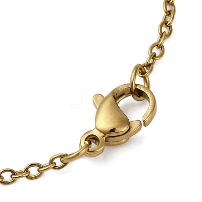Glass & Handmade Polymer Clay & Glass Seed Beaded Flower Pendant 304 Stainless Steel Cable Chain Necklaces NJEW-MZ00119-01-1