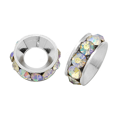Brass Rhinestone Spacer Beads RB-A020-9mm-28S-1