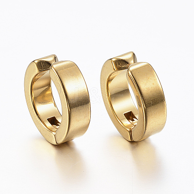 Ion Plating(IP) 304 Stainless Steel Clip-on Earrings X-EJEW-H351-18G-1