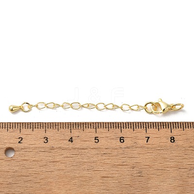 Rack Plating Brass Ends with Chain and Clasps KK-F873-01G-01-1