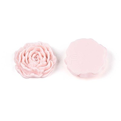 Flower Opaque Resin Cabochons CRES-T025-28C-01-1