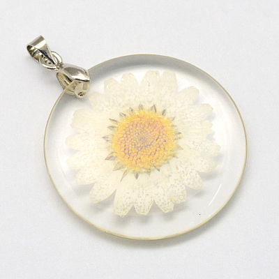 Alloy Resin Pendants RESI-S321-07-1
