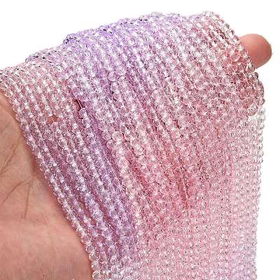 Transparent Painted Glass Beads Strands DGLA-A034-T3mm-A05-1