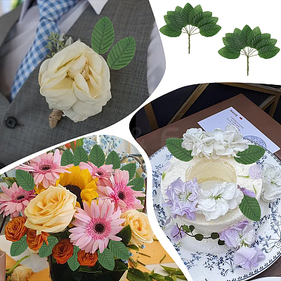 200Pcs Silk Cloth Artificial Leafs AJEW-CN0004-07B-1