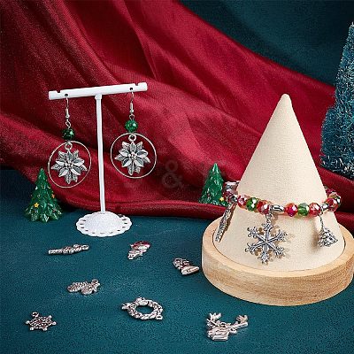 72Pcs 12 Style Tibetan Style Alloy Pendants FIND-SC0004-77-1