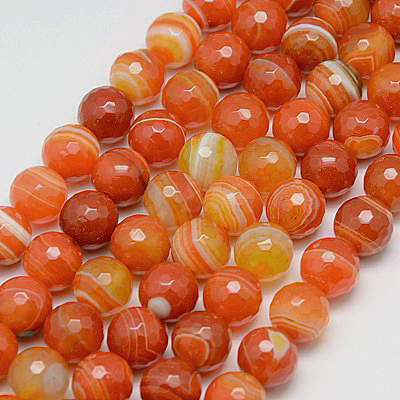 Natural Red Agate Beads Strands G-G581-6mm-10-1