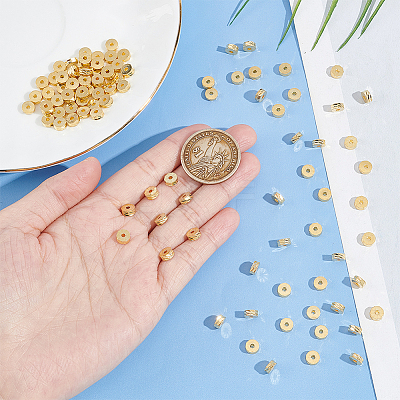 80Pcs Brass Bead KK-BC0013-53D-1
