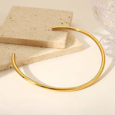 Simple 304 Stainless Steel Round Cuff Choker Necklaces Fashion Jewelry for Women RC6869-5-1