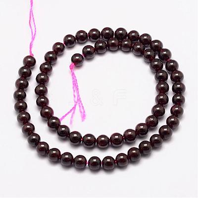 Natural Garnet Bead Strands G-P217-33-6mm-1