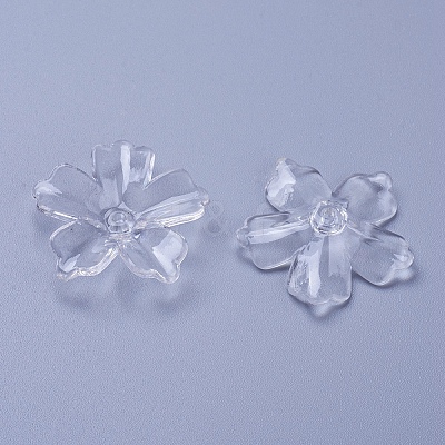 Flower Acrylic Beads LS-X-PL670Y-1-1