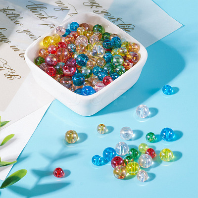 528Pcs 12 Style Electroplate Transparent Glass Beads GLAA-TA0002-31-1