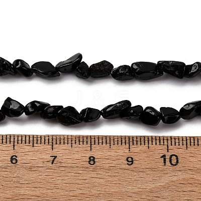 Natural Black Tourmaline Beads Strands G-I389-A30-AB-1