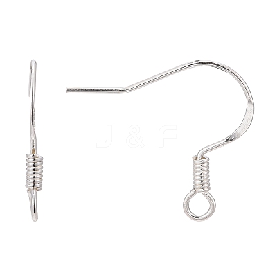 925 Sterling Silver Flat Coil Earwire STER-S002-53-1