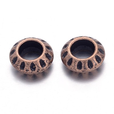 Tibetan Style Alloy European Beads TIBEB-EAA386Y-R-FF-1