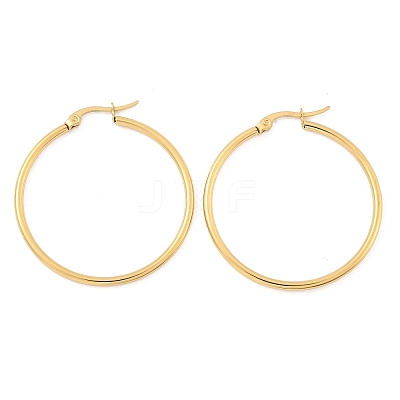 Ring 304 Stainless Steel Big Hoop Earrings X-EJEW-N0016-11G-F-1