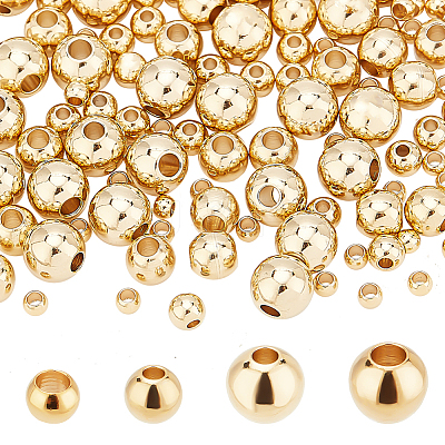 160Pcs 4 Styles Brass Beads KK-PH0005-81-1