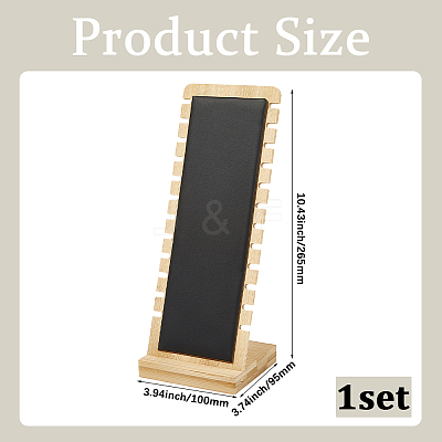 Bamboo Slant Back Necklace Organizer Display Stands NDIS-WH20007-01A-02-1