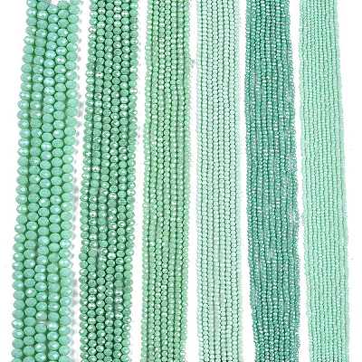 Electroplate Glass Beads Strands EGLA-A044-P6mm-A14-1