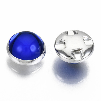 4-Hole Translucent Acrylic Sewing Buttons BUTT-T008-10mm-M-S-1