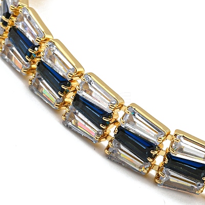 Rack Plating Brass Rectangle Link Bracelet BJEW-Q771-09G-1
