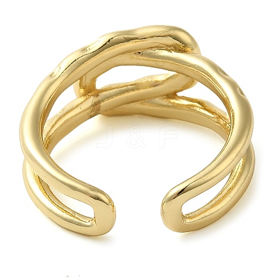 Brass Open Cuff Rings for Women RJEW-Z070-07G-01-1
