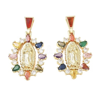 Religion Brass Pave Cubic Zirconia Pendants CU-CBA83A6-01B-G-1