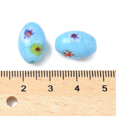 Handmade Millefiori Glass Beads LAMP-U004-02D-1