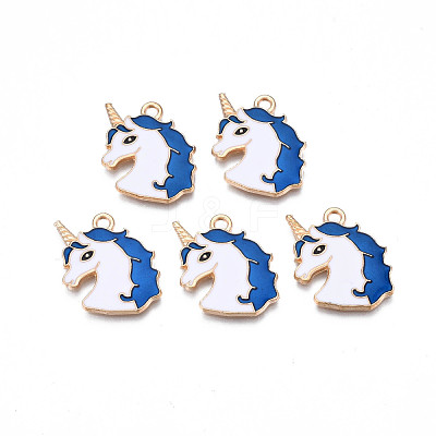 Alloy Enamel Pendants ENAM-S130-20B-1