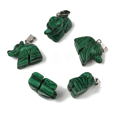 Natural & Synthetic Mixed Gemstone Pendants G-B127-02P-1