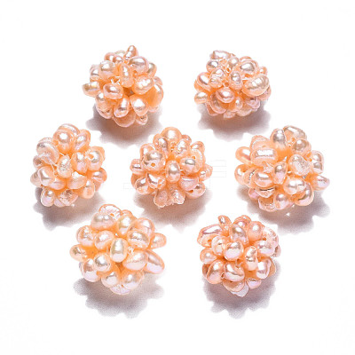 Round Natural Cultured Freshwater Pearl Beads PEAR-N020-04B-1