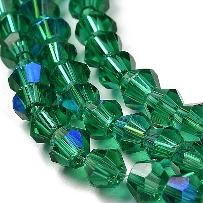 Transparent Electroplate Glass Beads Strands GLAA-F029-2mm-D10-1